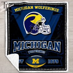Alternative view of NCAA Michigan Wolverines EST 1879 Fleece Blanket