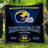 NCAA Michigan Wolverines EST 1879 Quilt Blanket