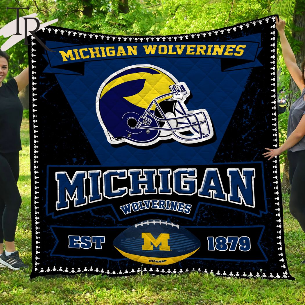 NCAA Michigan Wolverines EST 1879 Quilt Blanket