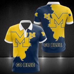 NCAA Michigan Wolverines Go Blue Polo Shirt