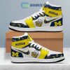 NCAA Michigan Wolverines New Style Air Jordan 1 High Sneakers