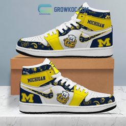 NCAA Michigan Wolverines New Style Air Jordan 1 High Sneakers