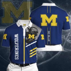 NCAA Michigan Wolverines Style Polo Shirt