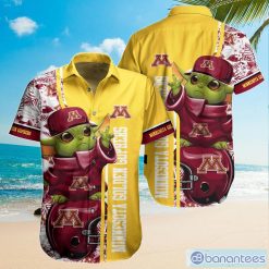 NCAA Minnesota Golden Gophers Baby Yoda Lover Tropical Style Hawaiian Shirt