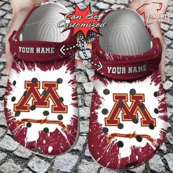 NCAA Minnesota Golden Gophers Custom Name Crocs