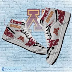 NCAA Minnesota Golden Gophers Custom Name Logo Air Jordan 1 High Sneakers