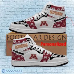 Alternative view of NCAA Minnesota Golden Gophers Custom Name Logo Air Jordan 1 High Sneakers