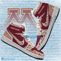 NCAA Minnesota Golden Gophers Custom Name New Season Design Air Jordan 1 High Sneakers