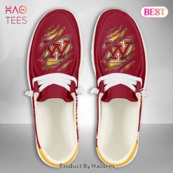 Alternative view of NCAA Minnesota Golden Gophers Custom Name Red Yellow Hey Dude Shoes