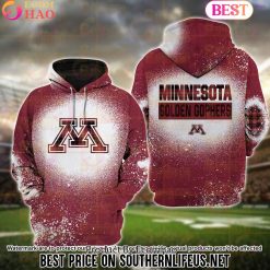 NCAA Minnesota Golden Gophers Football Plaid Bleached Pullover Hoodie