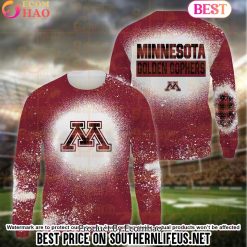 NCAA Minnesota Golden Gophers Football Plaid Bleached Sweatshirt