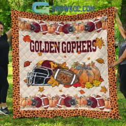 Alternative view of NCAA Minnesota Golden Gophers Welcome Fall Pumpkin Quilt Blanket