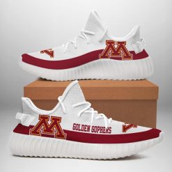 NCAA Minnesota Golden Gophers White Yeezy Boost Sneakers
