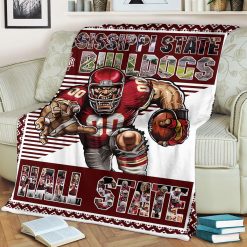 Alternative view of NCAA Mississippi State Bulldogs Hall State Fleece Blanket