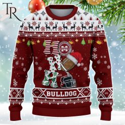Alternative view of NCAA Mississippi State Bulldogs HO HO HO Ugly Christmas Sweater