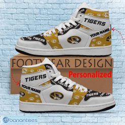 Alternative view of NCAA Missouri Tigers Custom Name Logo Air Jordan 1 High Sneakers