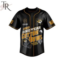 Alternative view of NCAA Missouri Tigers Custom Name Number 2023 Goodyear Cotton Bowl Baseball Jersey