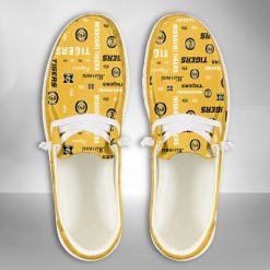NCAA Missouri Tigers Custom Name Yellow Hey Dude Shoes