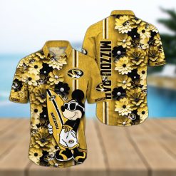 NCAA Missouri Tigers Mickey Surface Flower Hawaiian Shirt