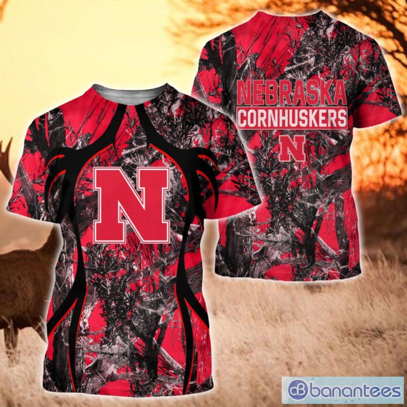 NCAA Nebraska Cornhuskers Camo Hunting T-Shirt
