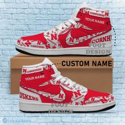 Alternative view of NCAA Nebraska Cornhuskers Custom Name New Season Design Air Jordan 1 High Sneakers