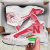 NCAA Nebraska Cornhuskers Custom Name Triangle Pink White Air Jordan 13 Shoes