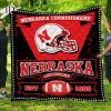 NCAA Nebraska Cornhuskers EST 1890 Quilt Blanket