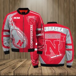 NCAA Nebraska Cornhuskers Fire Ball Bomber Jacket