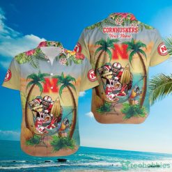 NCAA Nebraska Cornhuskers Custom Name With Flamingo Parrot Hawaiian Shirt