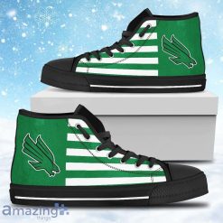NCAA North Texas Mean Green American Flag High Top Shoes
