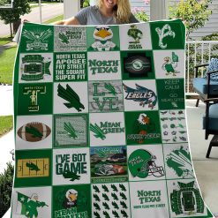 Alternative view of NCAA North Texas Mean Green Collection Fleece Blanket