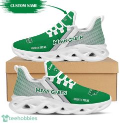 NCAA North Texas Mean Green Custom Name Green Grey Max Soul Shoes