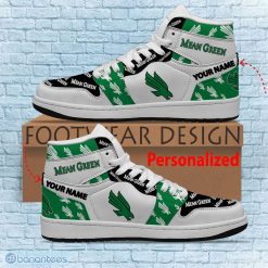 Alternative view of NCAA North Texas Mean Green Custom Name Logo Air Jordan 1 High Sneakers