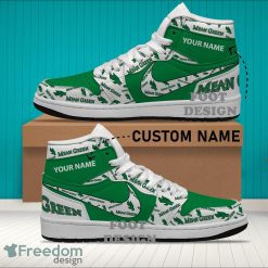 Alternative view of NCAA North Texas Mean Green Custom Name New Season Design Air Jordan 1 High Sneakers