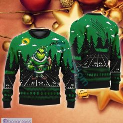 NCAA North Texas Mean Green Grinch Funny Ugly Christmas Sweater