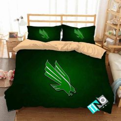 NCAA North Texas Mean Green Logo Bedding Set