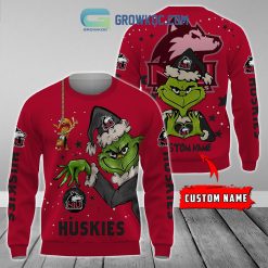 NCAA Northern Illinois Huskies Custom Name Grinch Christmas Sweatshirt