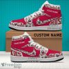 NCAA Northern Illinois Huskies Custom Name Red White Air Jordan 1 High Sneakers