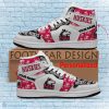 NCAA Northern Illinois Huskies Custom Name White Red Air Jordan 1 High Sneakers