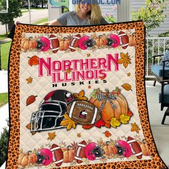 NCAA Northern Illinois Huskies Welcome Fall Pumpkin Quilt Blanket