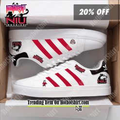 NCAA Northern Illinois Huskies White Red Stripes Stan Smith Shoes