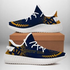 NCAA Notre Dame Fighting Irish Blue Black Yeezy Boost Sneakers
