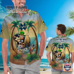 NCAA Notre Dame Fighting Irish Custom Name Beach Party Hawaiian Shirt