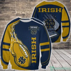NCAA Notre Dame Fighting Irish Custom Name Fire Ball Sweatshirt