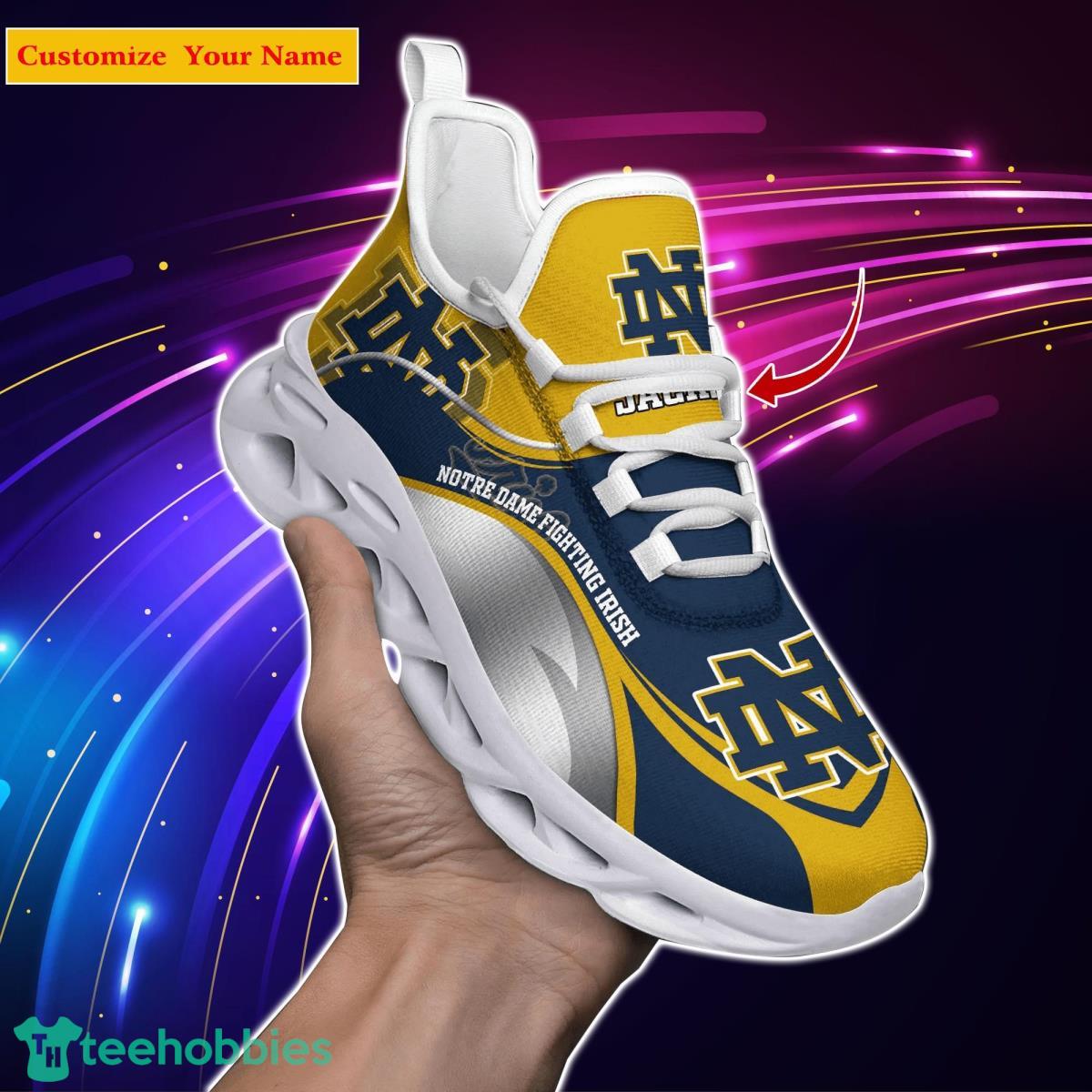 NCAA Notre Dame Fighting Irish Custom Name New Design Max Soul Shoes