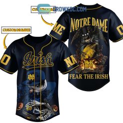 NCAA Notre Dame Fighting Irish Custom Name Number Jack Skellington Baseball Jersey