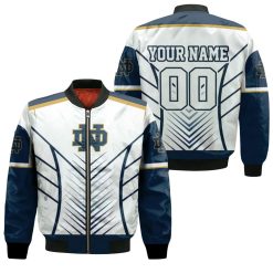 NCAA Notre Dame Fighting Irish Custom Name Number New Style Bomber Jacket