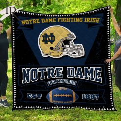 NCAA Notre Dame Fighting Irish EST 1887 Quilt Blanket