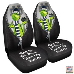 NCAA Notre Dame Fighting Irish Grinch Christmas Car Seat Covers