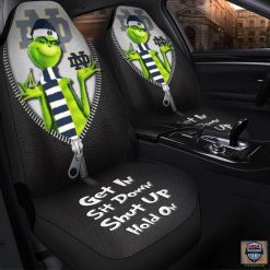 Alternative view of NCAA Notre Dame Fighting Irish Grinch Christmas Car Seat Covers
